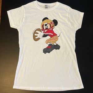 Womens Size Large Mickey San Fransisco 49er Football T Shirt NWOT